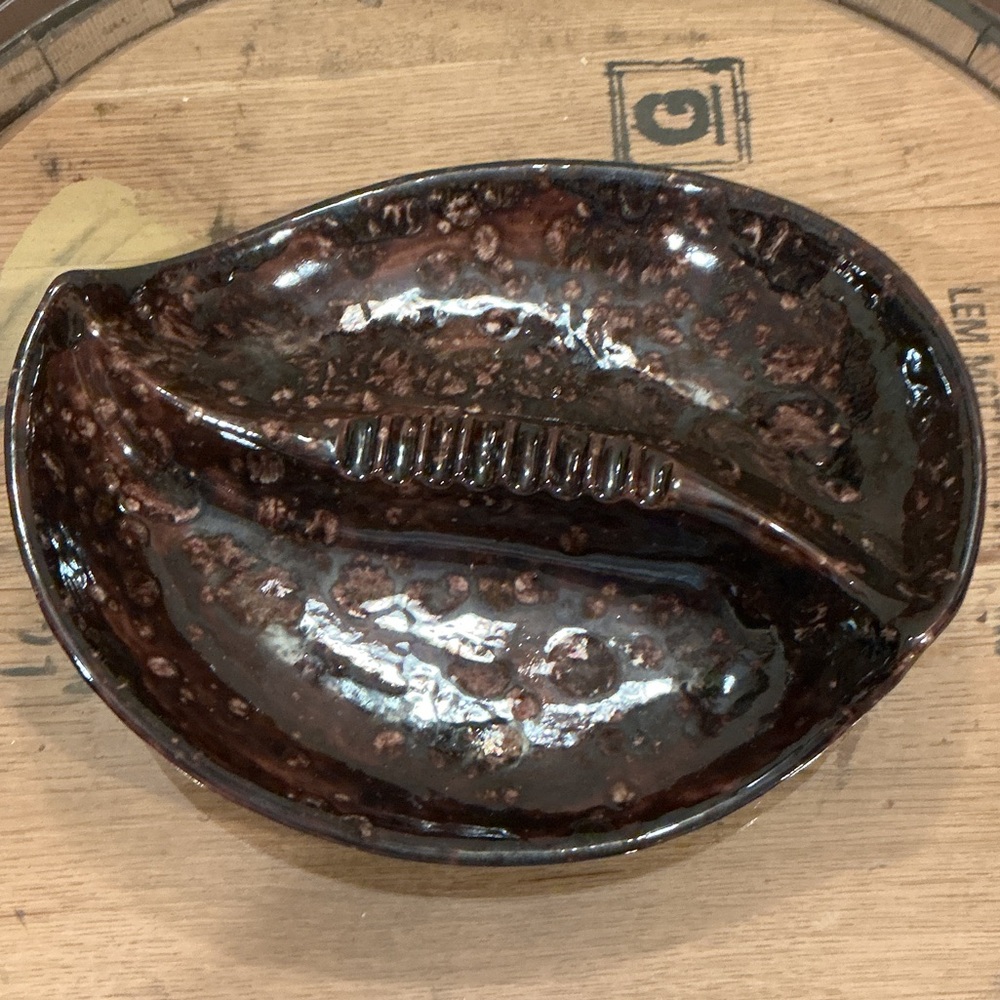 Unique Brown Ceramic Dish